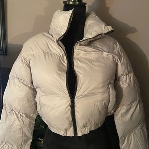 🔥Zip Puffer Parka Silver/Gray